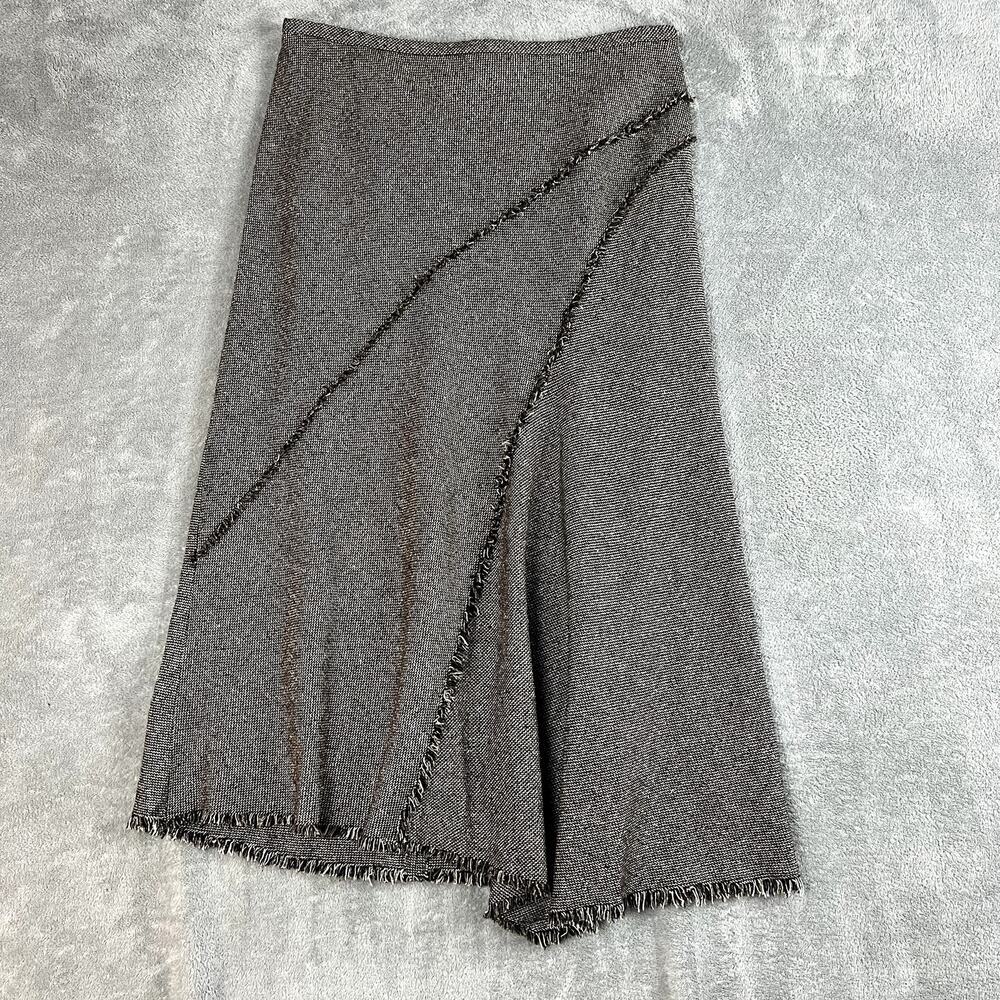 Gerard Darel Midi Skirt Womens 14 Silk Wool Made in Italy Cottagecore Peasant